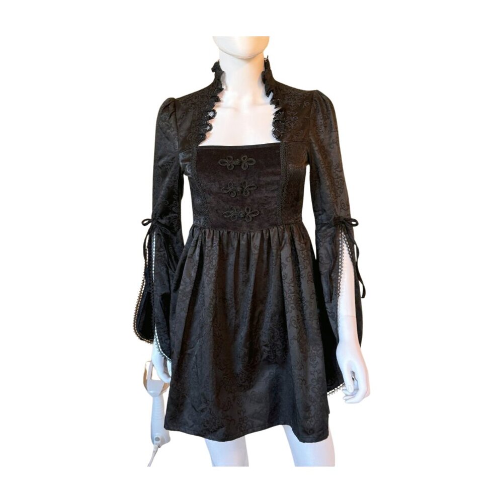 Killstar Velvet Gothic Halter Corset Skater Dress - Picture 5 of 12